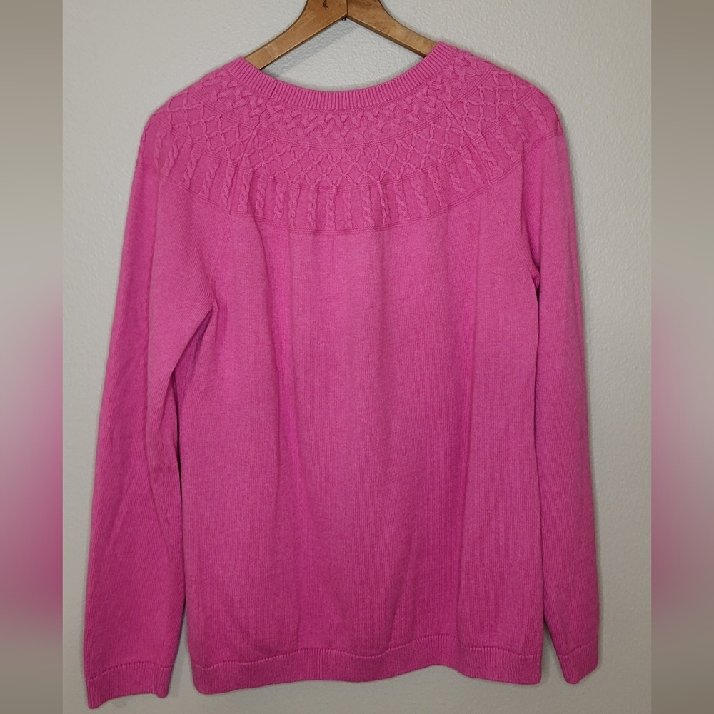 Talbott Pink Cable Knit Sweater - image 5